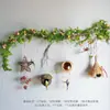 Casa de Pájaro Tejida Creativa para Mascotas Colgante Nido de Pájaro de Hierba Tejida Hecho a Mano Arreglo de Entorno para Jardín de Infancia Adorno Colgante Aéreo Balcón Pastoral
