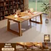 Escritorio para sala de estar, escritorio largo grande para leer y estudiar, mesa de comedor para el hogar, mesa doble larga, estación de trabajo para computadora
