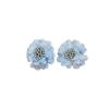 Pendientes de botón con diseño de flor de malla de Super Fairy 2024, nuevos, con personalidad de nicho, elegantes y con un toque avanzado, que combinan con todo.