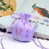 Bolsas Sachet Redondas Vacías Estilo Antiguo al por Mayor, Bolsitas de Ajenjo Portátiles Hanfu, Bolsitas con Borlas para Colgar en el Coche, Bolsas de la Suerte Bordadas