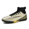 Comercio exterior nuevos zapatos de fútbol de caña alta assassin spike clavo roto zapatillas de deporte juego profesional especial al por mayor zapatos de fútbol para niños