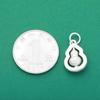 Colgante de calabaza de plata dura 3D de plata S999, cuerda para pulsera, collar, colgante Fulu, accesorios para colgantes.