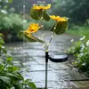 Luz Solar de Jardín Exterior Impermeable Luz de Girasol para Jardín Enchufe Césped Girasol Paisaje Atmósfera Luz Decorativa