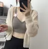 Bustier Moldeador Corporal Transpirable de Tirante Fino con Letras de Hilo Sin Costuras, Copas Fijas, Sin Aros, Soporte Suave, Sujetador de Realce 6826