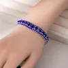 Pulsera Romana de Cristal de Lujo de Venta Caliente Transfronteriza para Mujer, Cadena de Garra de Diamante Completo Simple de Colores, Suministro Directo de Fabricante de Joyería para el Cabello