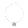 Europeu e Americano Retro Temperamento Anel Brilhante Inlay Esmeralda Zircon Girassol Moda Colar Acessórios de Moda Feminina