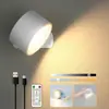 Lámpara de Pared Giratoria Magnética Creativa, Luz Nocturna, Luz de Pasillo, Luz Nocturna Giratoria de 360 Grados, Lámpara de Mesita de Noche