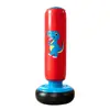Columna de Boxeo Inflable para Niños Dinosaurio Volteador Saco de Boxeo PVC Engrosado Relleno de Agua Juguete Vertical Entrenamiento en Casa