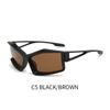 Gafas de sol con sentido de tecnología futura Glazy, gafas de sol de estilo mecánico envolventes, ojo de gato, para montar, celebridad de Internet, cóncavas