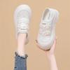 Nuevos Zapatos de Mujer Estilo Chino con Hebilla de Satén Primavera 2026, Nuevos Zapatos Casuales de Moda Retro Chino Blancos con Plataforma y Suela Gruesa para Mujer