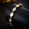 Pulseiras Populares de Vidro de Cristal Transfronteiriças Europeias e Americanas, Pulseiras de Montagem Geométrica de Luxo Leve e de Alta Qualidade para Mulheres Atacado