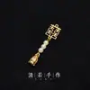Decoração de Casamento Estilo Antigo Leque Redondo Pingente de Xícara de Chá Material DIY Leque de Casamento Feito à Mão Acessórios de Borla Noiva Chinoiserie