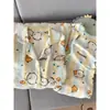 Yunduo Algodón Otoño 2025 Pijama de Mujer Pantalón de Manga Larga Cárdigan Solapa Pijama Traje Casual de Mujer Ropa para el Hogar