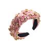 Tiara Heming tecido flanela europeia e americana tiara nó personalidade diamante colorido estrelado acessórios de cabelo retrô de luxo leve lote
