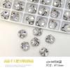Fertilizante de alta calidad cuadrado pila taladro decoración de uñas arte de uñas lujo ligero hecho a mano acabado bola de diamante de cristal accesorios de aleación joyería para uñas taladro grande