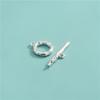 Plata Esterlina S925 Galvanizada Hebilla Seiko Textura Hebilla Ot Hebilla de Pulsera DIY Collar de Perlas Hebilla de Cola Hebilla de Conexión