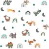 FX-E142 Dibujo Animado Dinosaurio Arcoíris Luna Habitación Infantil Jardín de Niños Dormitorio Baño Hogar Pegatinas Decorativas de Pared
