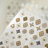 Calcomanía para Uñas Buchelati Retro 3D Repujada Metálica Flor Tridimensional de Alto Nivel Estiércol de Estrella Decoraciones para Uñas
