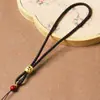 Cordón de collar con hebilla de piña de hilo de oro tejido a mano, cordón de colgante de jadeíta de la paz y cordón de colgante de jade Hetian para hombres y mujeres