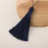 Borla Corta y Gruesa de 8 cm Vertical Cerrada, Nudo Chino de Poliéster Tejido a Mano Borla Pequeña, Colgante de Borla Hecho a Mano DIY