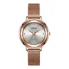 Reloj Minimalista Popular Goldie para Mujer con Correa de Malla, Esfera Cortada en Diamante, Resistente al Agua, Versátil, de Nicho, Lujo Ligero, Transfronterizo