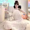 Pijama de Algodón Nube para Mujer Nuevo de Verano con Almohadillas en el Pecho Mangas Cortas Volantes Camisola Camisón Estilo Princesa Talla Grande MM Gordita Ropa para el Hogar
