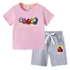 Nuevo conjunto de dos piezas para niños de verano 2023 camiseta de manga corta de algodón coreano ropa infantil de comercio exterior ins