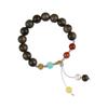 Nova pulseira de terço de ágarwood natural pulseira de borla ajustável de luxo leve nicho artístico feminina Duobao
