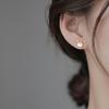 Pendientes de Plata de Ley 925 con Forma de Corazón para el Año del Conejo para Mujer, Nueva Joyería de Oreja de Nicho 2026, Regalo del Año del Conejo