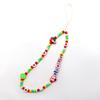 Cadena de acrílico para teléfono móvil con cuentas, estilo femenino, con cordón de colores sencillos y letras de frutas de amor, adornos para teléfono móvil con cuentas.