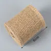 Rolo de tecido de juta natural espessado DIY embalagem de caixa de presente de casamento de Natal toalha de mesa de decoração de casa artesanato linho