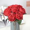 Flor de Imitación Rosa Europea Novia Boda Flor de Mano Ramo de Mesa Rosa 7 Letras a Mano Rosa Concubina Imperial