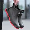 Zapatos de Goma de Moda para Hombre Botines de Lluvia Moda Clásica Negros Impermeables Botas de Lluvia Urbanas Botas de Agua para Vadear Cocina Antideslizantes Botas de Agua
