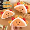 Colgante de peluche de sándwich, muñeca de juguete de comida linda, accesorio que chirría para mochilas de estudiantes