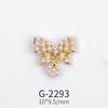 Accesorios para Uñas al por Mayor, Arte de Uñas de Moda con Circonita de Oro Real, Decoración de Diamante Microincrustado de Lazada G-2287, Estilo de Lujo Ligero