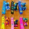 Estilo Casal Urso Relâmpago Desenho Animado Boneco Pingente Chaveiro de Carro Decoração Máquina de Garra de Shopping Astronauta Presente Atacado