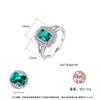 PAG & MAG Anillo de Luz Esmeralda Lujo Plata S925 Micro-incrustado Zircón Color Tesoro Anillo Europa y América Fábrica de Joyería Avanzada