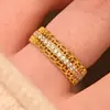 Anillo para Mujer Microincrustado con Borde de Encaje, Diseño Abierto, Anillo de Monedas de Dinero y Cobre, Lujo Ligero Estilo Chino