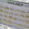 Anillo de Oro Imitación Arena Vietnamita para Mujer, Anillo de Flor de Coche de Amor, Anillo Abierto para Mujer, Ajustable, Regalo para Transmisión en Vivo, Venta al por Mayor
