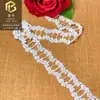 Encaje Bordado Soluble en Agua Poliéster Seda Doble Cara Usable Cinta Adhesiva Accesorios para Ropa 3cm Accesorios de Encaje Lolita Código de Barras