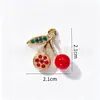 Liga de Gotejamento de Óleo Misto Pingente de Fruta Acessórios DIY Pulseira Brincos Acessórios Pingente de Cereja Morango Abacaxi
