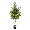 Árvore de Limão Artificial com Sino Pendurado, Grande Ornamento Decorativo de Chão para Sala de Estar e Casa de Hóspedes, Decoração Bonsai Estilo Nórdico