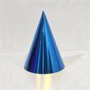 Tocado de Papel de Aluminio Transfronterizo Sombrero de Cumpleaños Color Sólido Sombrero de Fiesta para Niños y Adultos Sombrero de Papel Decorativo Láser Papel de Cara Brillante y Colorido