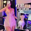 Lingerie Sexy Tiffy Plus Size, Camisola Sedutora de Renda Transparente nas Costas com Alça de Borboleta, Conjunto Pura Desejo Qqny