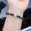 Pulsera de Cristal Natural Rico Leopardo de Una Noche para Mujer Nuevo Estilo Chino Diseño Nicho para Hacer Fortuna Micro-incrustaciones Cabeza de Leopardo Pulsera Guoxue Regalo