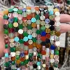 8mm Piedra Natural Cristal Ágata Disco Plano Cuentas Sueltas Pulsera DIY Collar Accesorios de Joyería Productos Semiacabados Venta al por Mayor