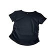 Camiseta de manga corta ajustada con hombros descubiertos para mujer, ropa de verano para mujer, diseño plisado con hilo, estilo "Pure Desire Wind".