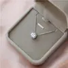 Collar corto de seis garras con una piedra blanca de diamante para mujer, colgante de circonita individual japonés y coreano, cadena para la clavícula versátil para novia