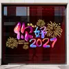 Pegatinas Estáticas de Año Nuevo del Año de la Oveja Hola 2027 Pegatinas Decorativas para Puerta de Cristal Decoración de Atmósfera para el Día de Año Nuevo Pegatinas para Ventana