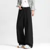 Pantalones casuales para hombre, nueva colección otoño 2026, pantalones de pierna recta, pantalones negros, pantalones de pierna ancha, pantalones para hombre primavera/otoño, pants deportivos